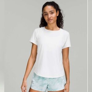 Pristine Lululemon Lightweight Stretch Running Short Sleeve shirt White size